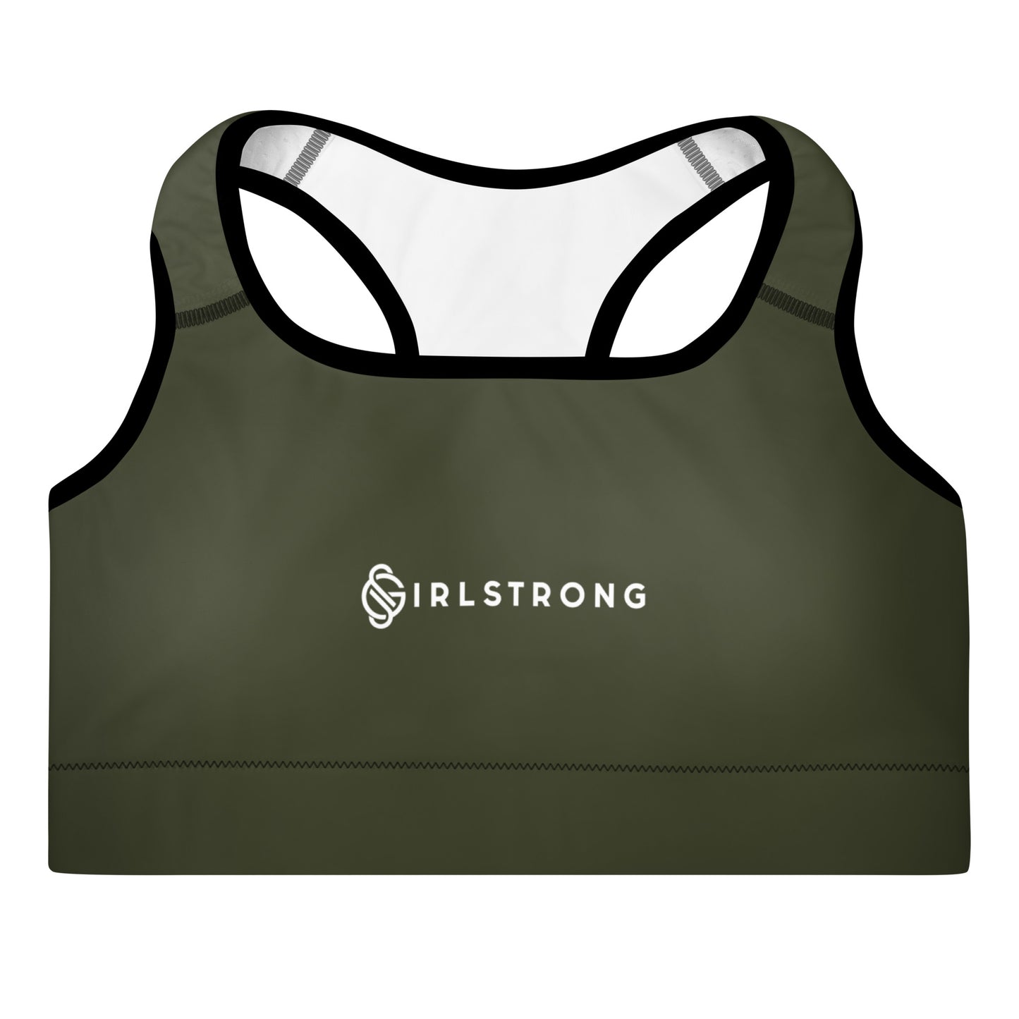 ELEVATED ESSENTIALS, THE PERFECT PADDED SPORTS BRA OLIVE