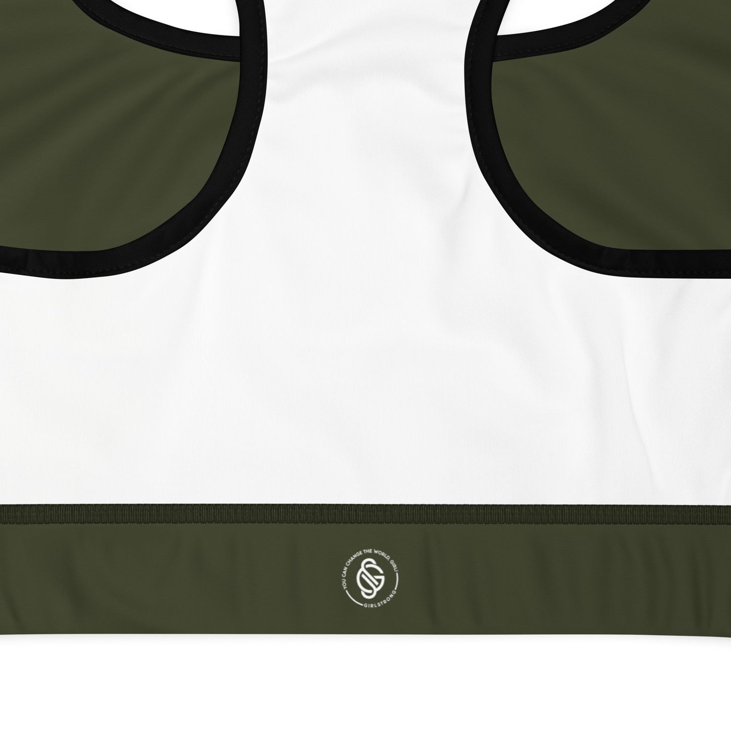 ELEVATED ESSENTIALS, GS LOGO THE PERFECT PADDED SPORTS BRA OLIVE