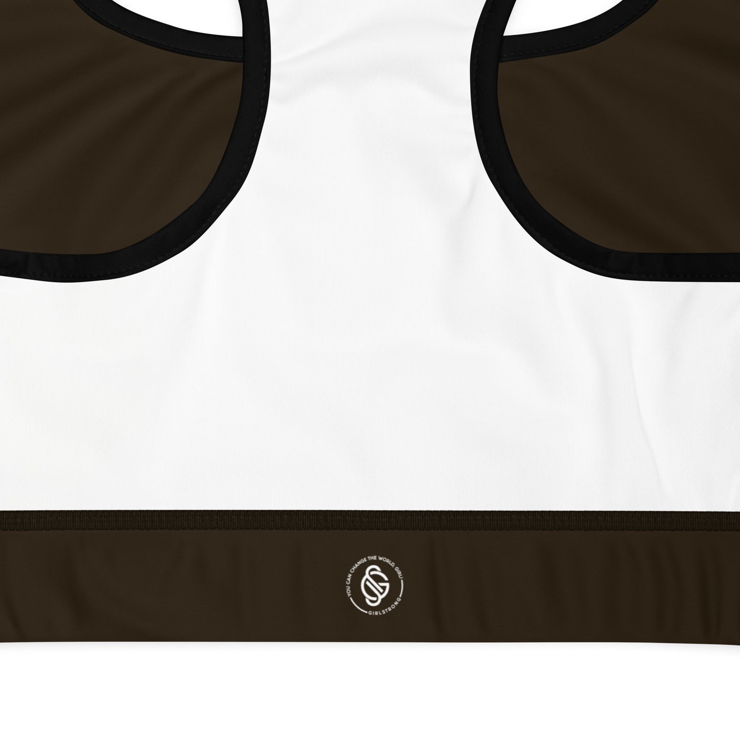 ELEVATED ESSENTIALS, GS LOGO THE PERFECT PADDED SPORTS BRA ESPRESSO