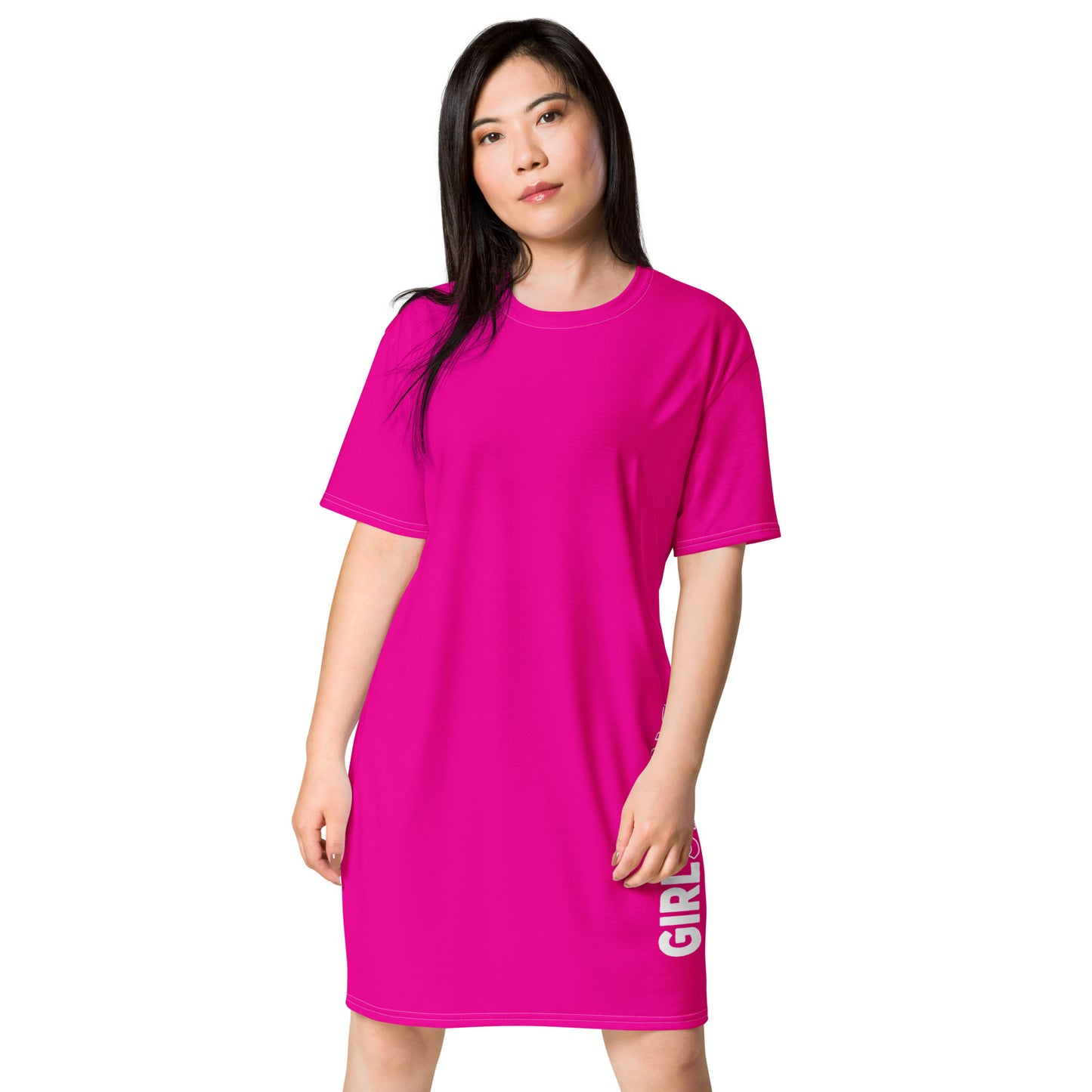 HOT SHOT, T-SHIRT DRESS POWER PINK GIRLSTRONG