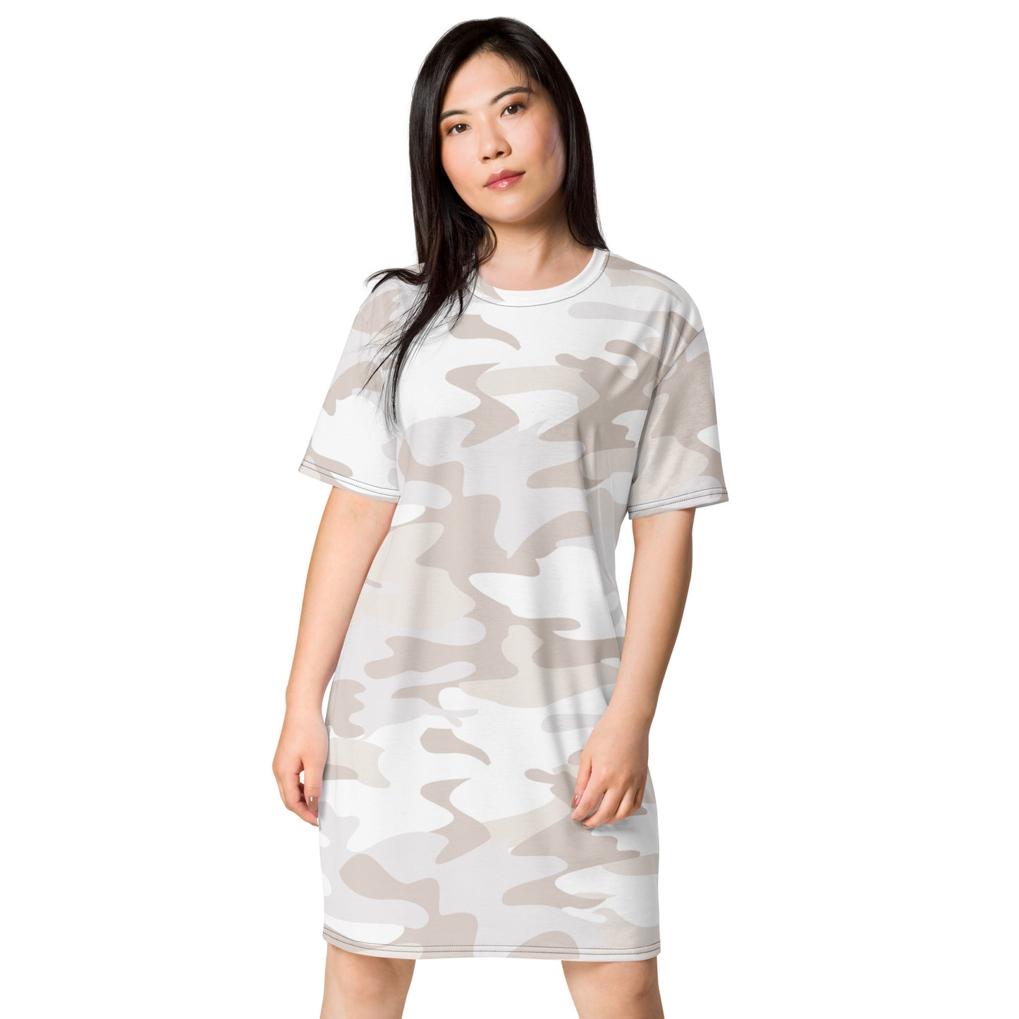 HOT SHOT, T-SHIRT DRESS WHITE CAMO