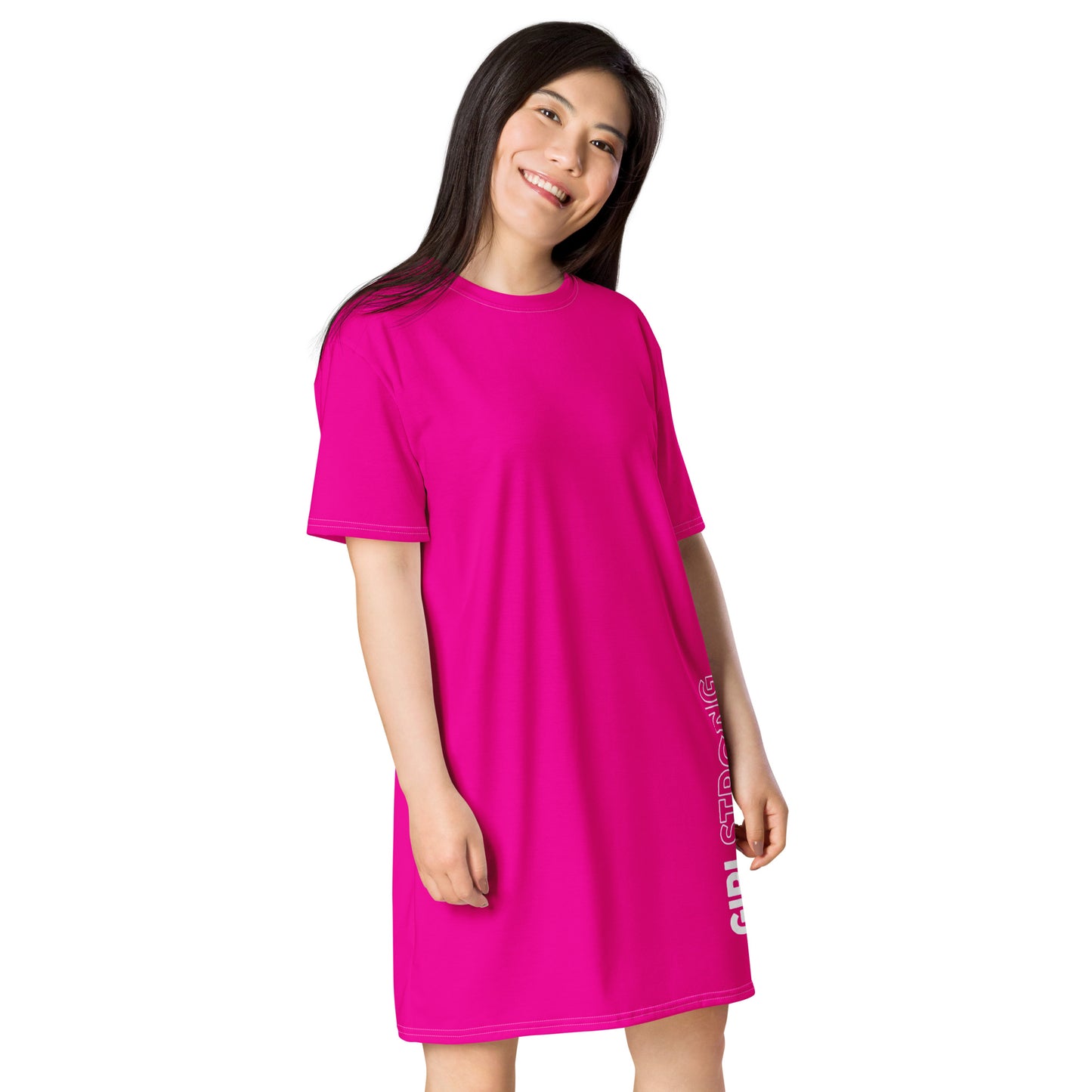 HOT SHOT, T-SHIRT DRESS POWER PINK GIRLSTRONG