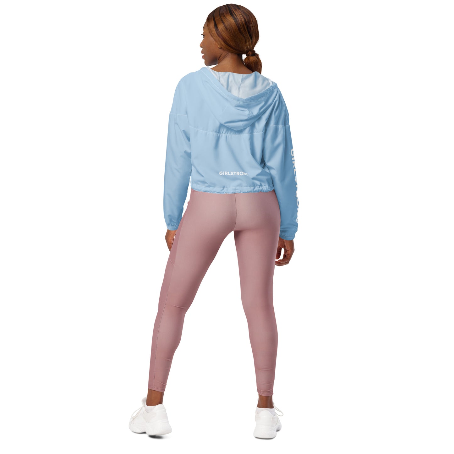 GIRLFRIEND PULLOVER CROP WINDBREAKER BABE BLUE GIRLSTRONG