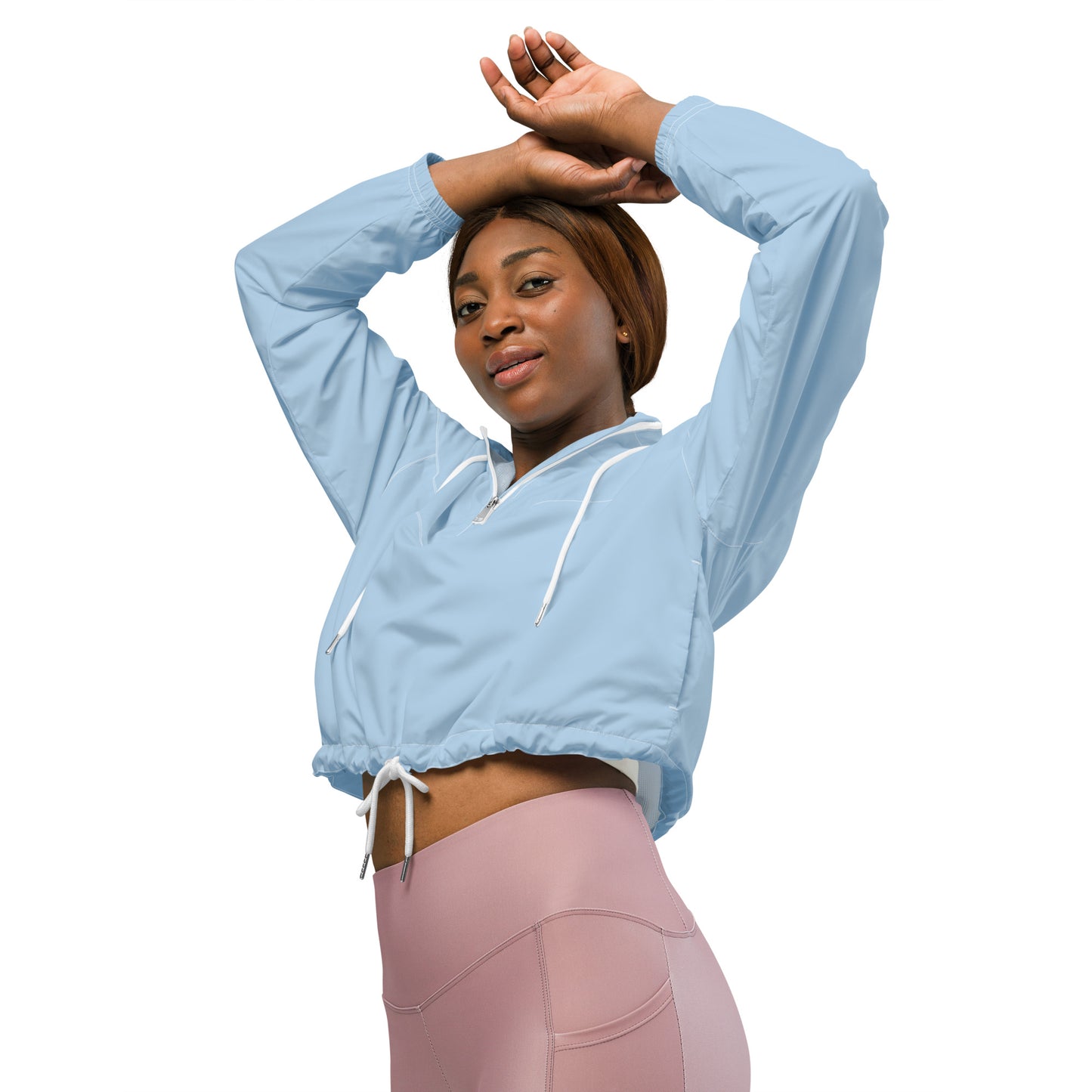 GIRLFRIEND PULLOVER CROP WINDBREAKER BABE BLUE GIRLSTRONG