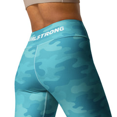 ELEVATED ESSENTIALS, THE PERFECT HIGH WAISTBAND LEGGING TURQUOISE CAMO