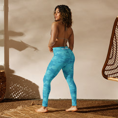 ELEVATED ESSENTIALS, THE PERFECT HIGH WAISTBAND LEGGING TURQUOISE CAMO