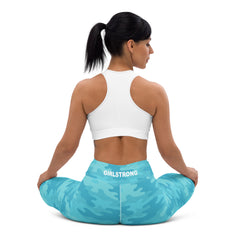 ELEVATED ESSENTIALS, THE PERFECT HIGH WAISTBAND LEGGING TURQUOISE CAMO