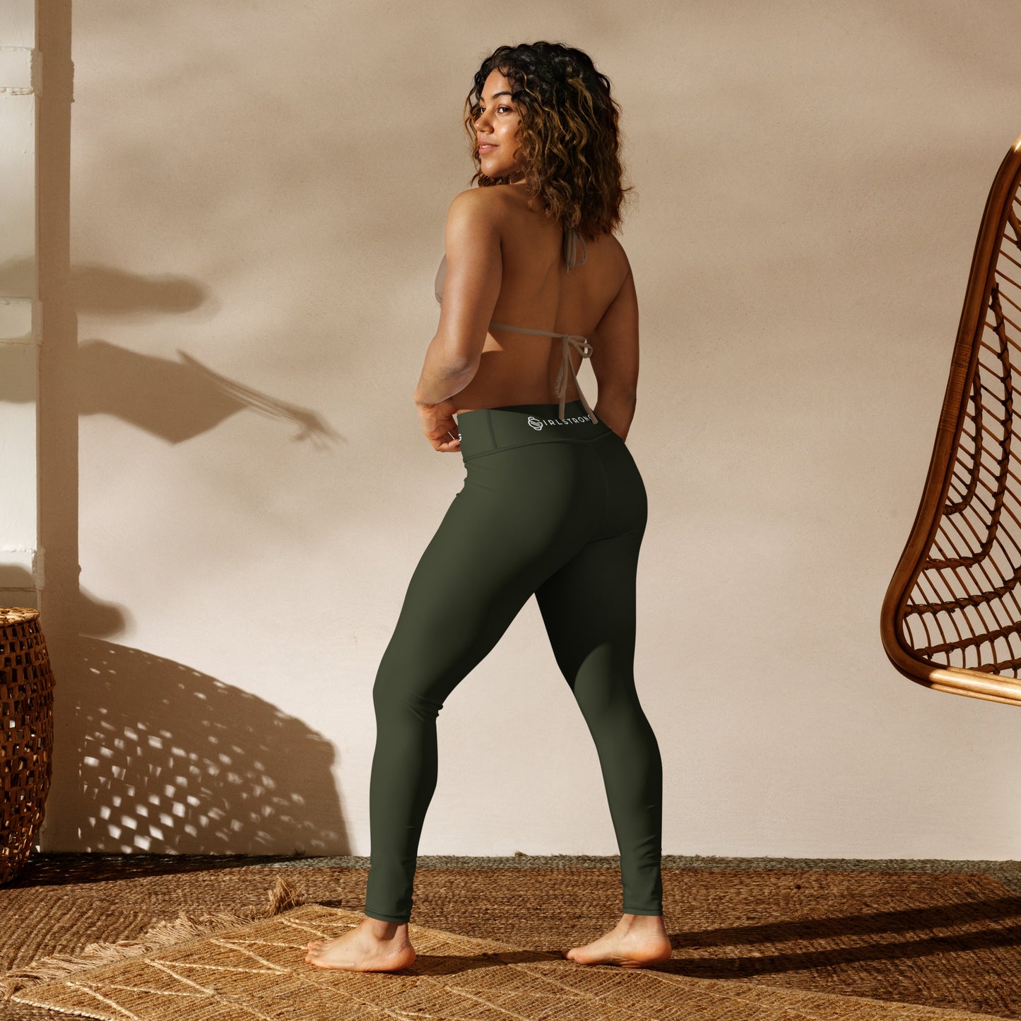 ELEVATED ESSENTIALS, BOOTY BOOSTING HIGH WAISTBAND LEGGING OLIVE