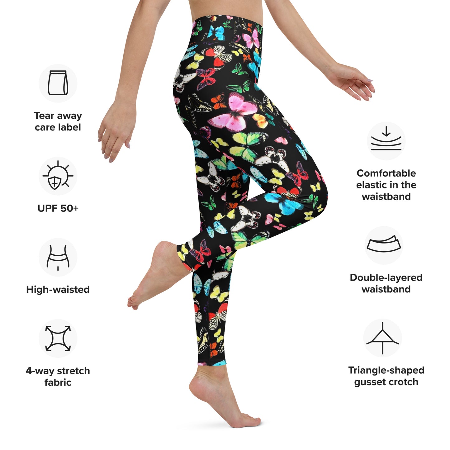 ELEVATED ESSENTIALS, BOOTY BOOSTING HIGH WAISTBAND LEGGING BUTTERFLY