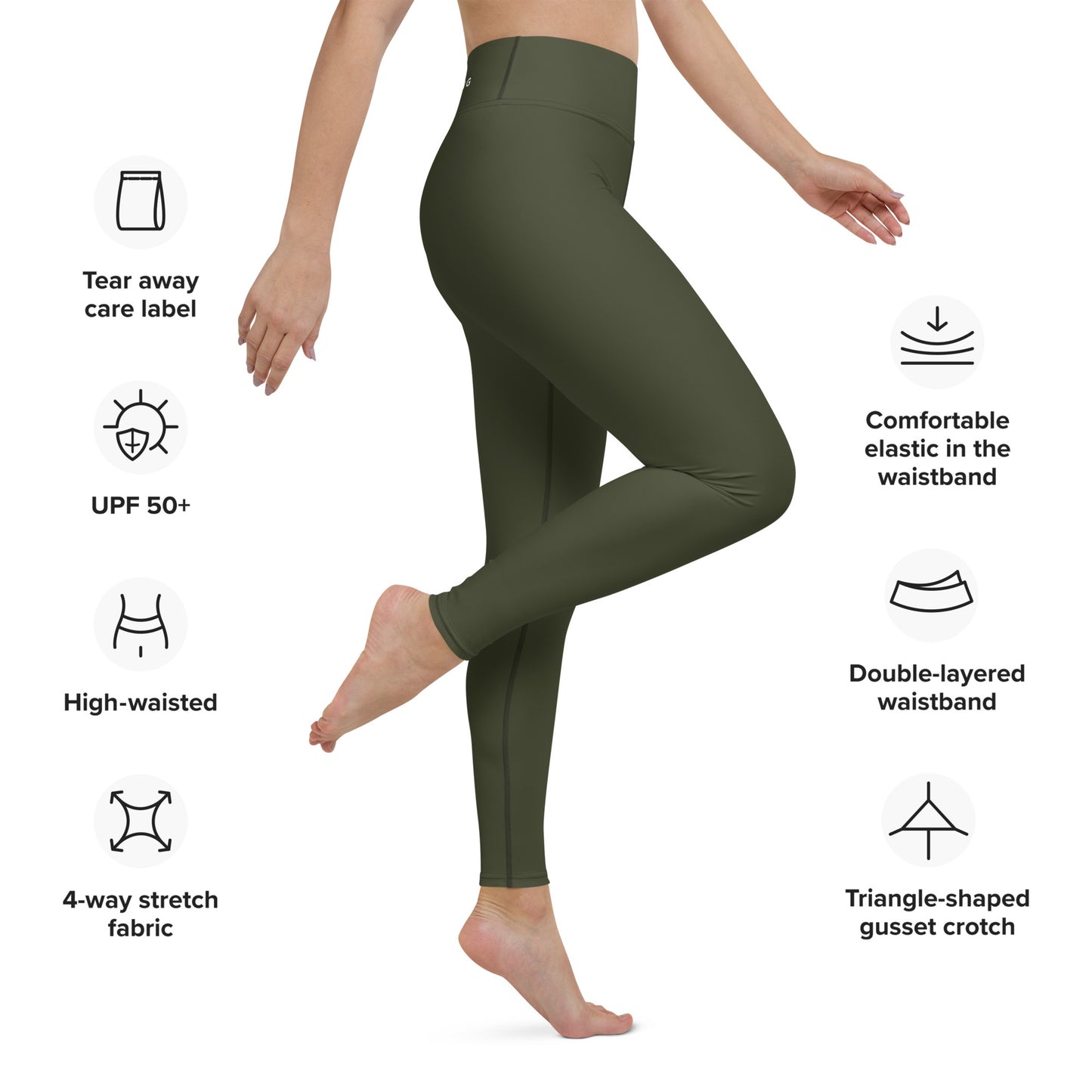 ELEVATED ESSENTIALS, THE PERFECT HIGH WAISTBAND LEGGING OLIVE