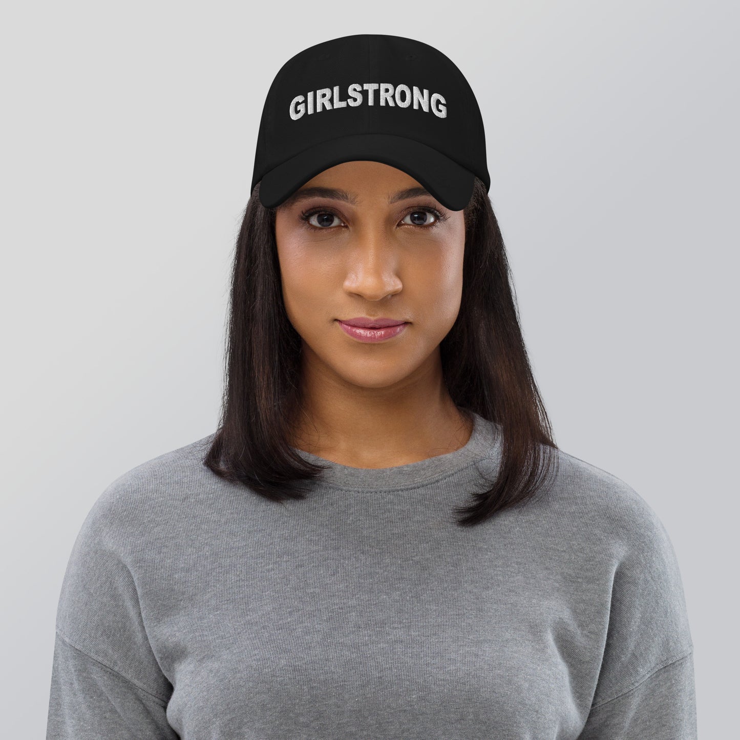 ELEVATED BASICS, BLACK BASEBALL CAP GIRLSTRONG AVAILABLE IN 12 COLORS