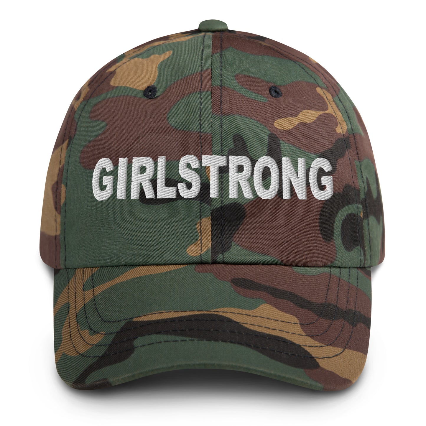 ELEVATED BASICS, BLACK BASEBALL CAP GIRLSTRONG AVAILABLE IN 12 COLORS