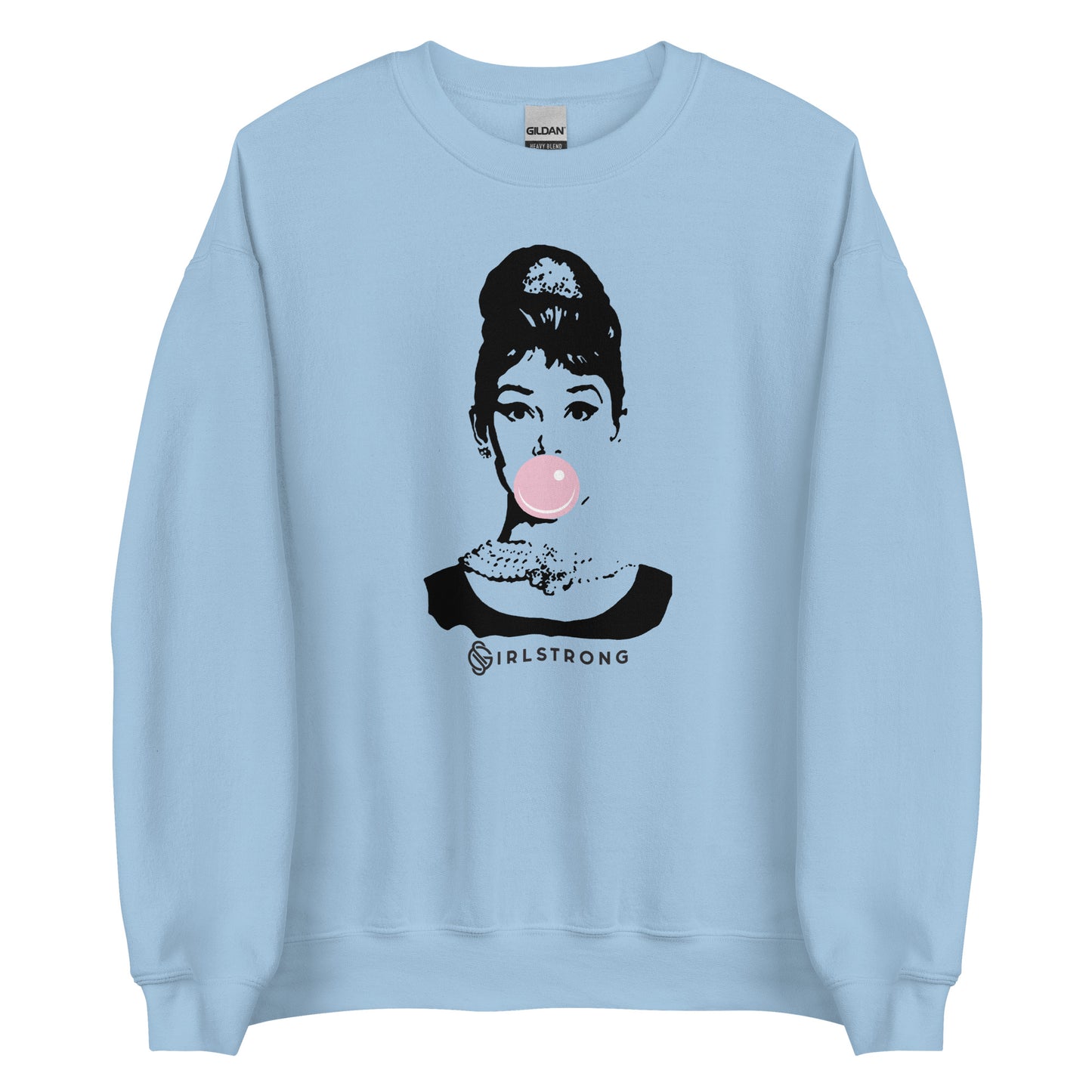 THE ESSENTIAL UNISEX SWEATSHIRT LIGHT BLUE AUDREY HEPBURN