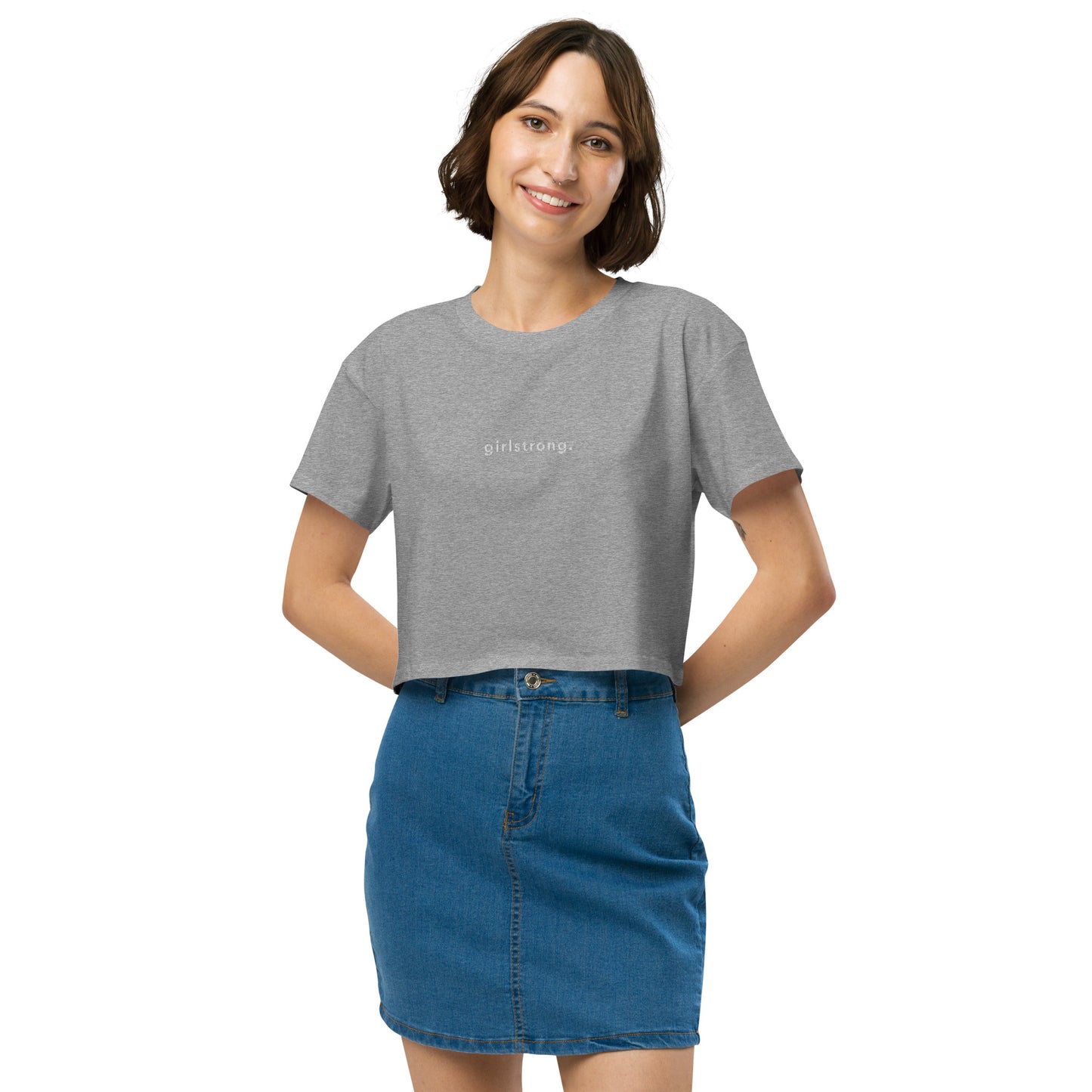 THE ESSENTIAL RELAXED FIT CROP TEE AVAILABLE IN 8 COLORS XS-XL