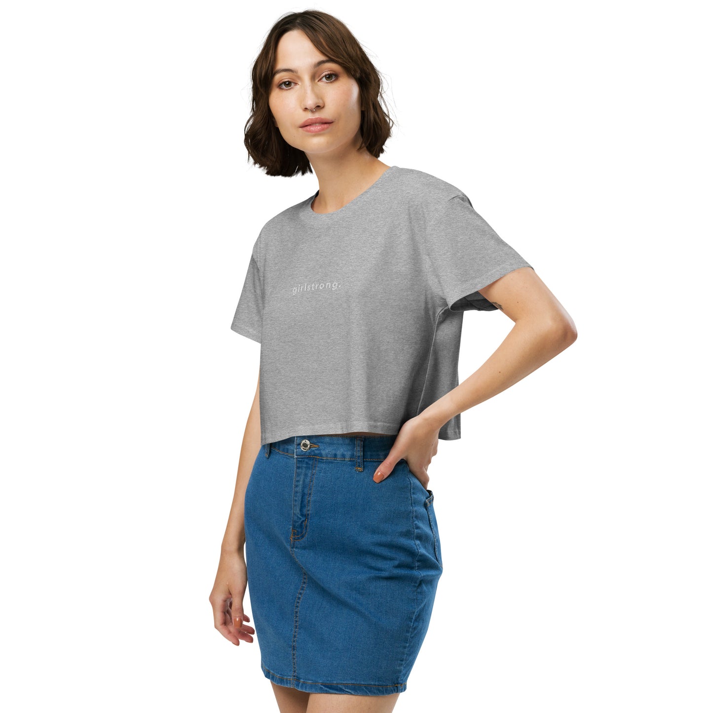 THE ESSENTIAL RELAXED FIT CROP TEE AVAILABLE IN 8 COLORS XS-XL