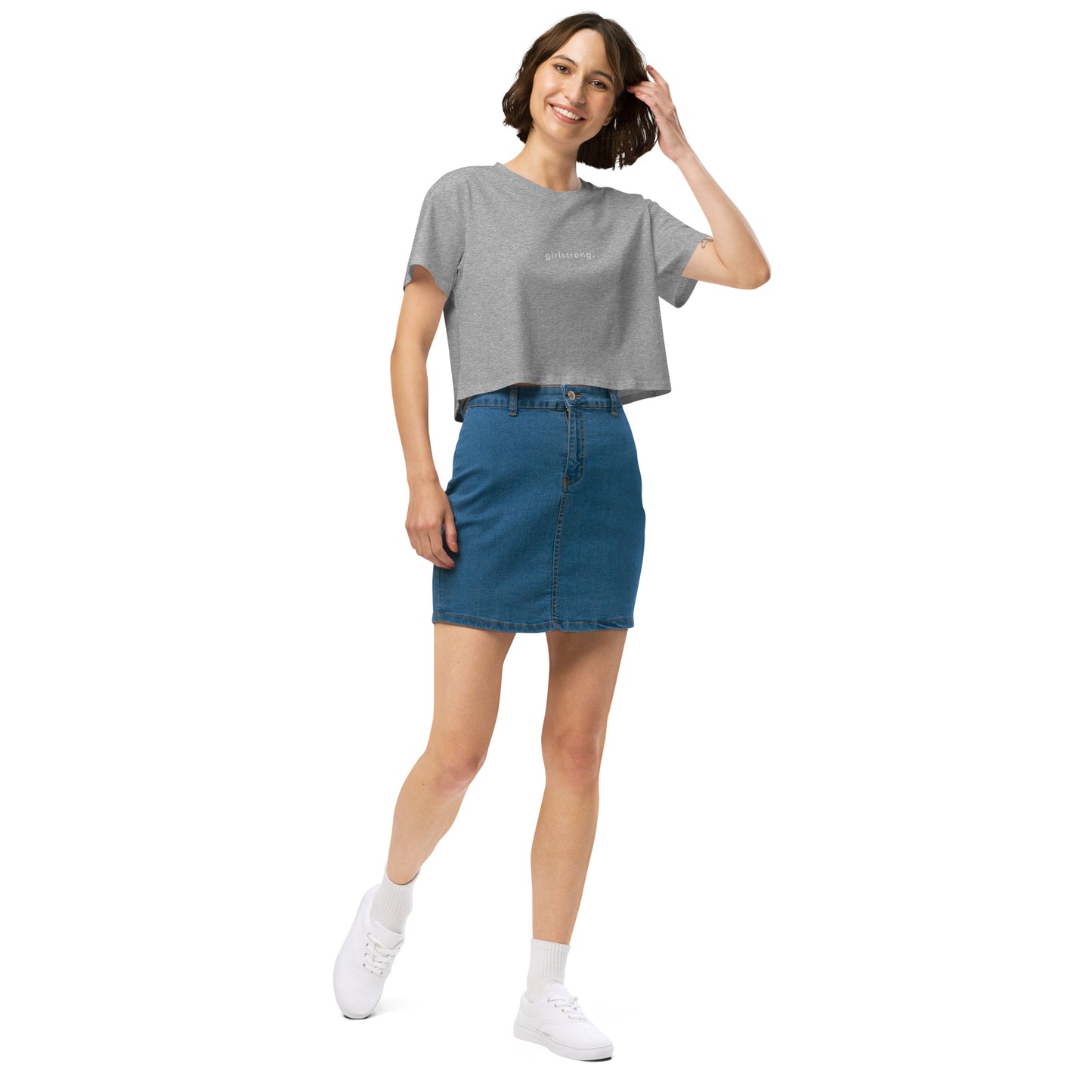 THE ESSENTIAL RELAXED FIT CROP TEE AVAILABLE IN 8 COLORS XS-XL