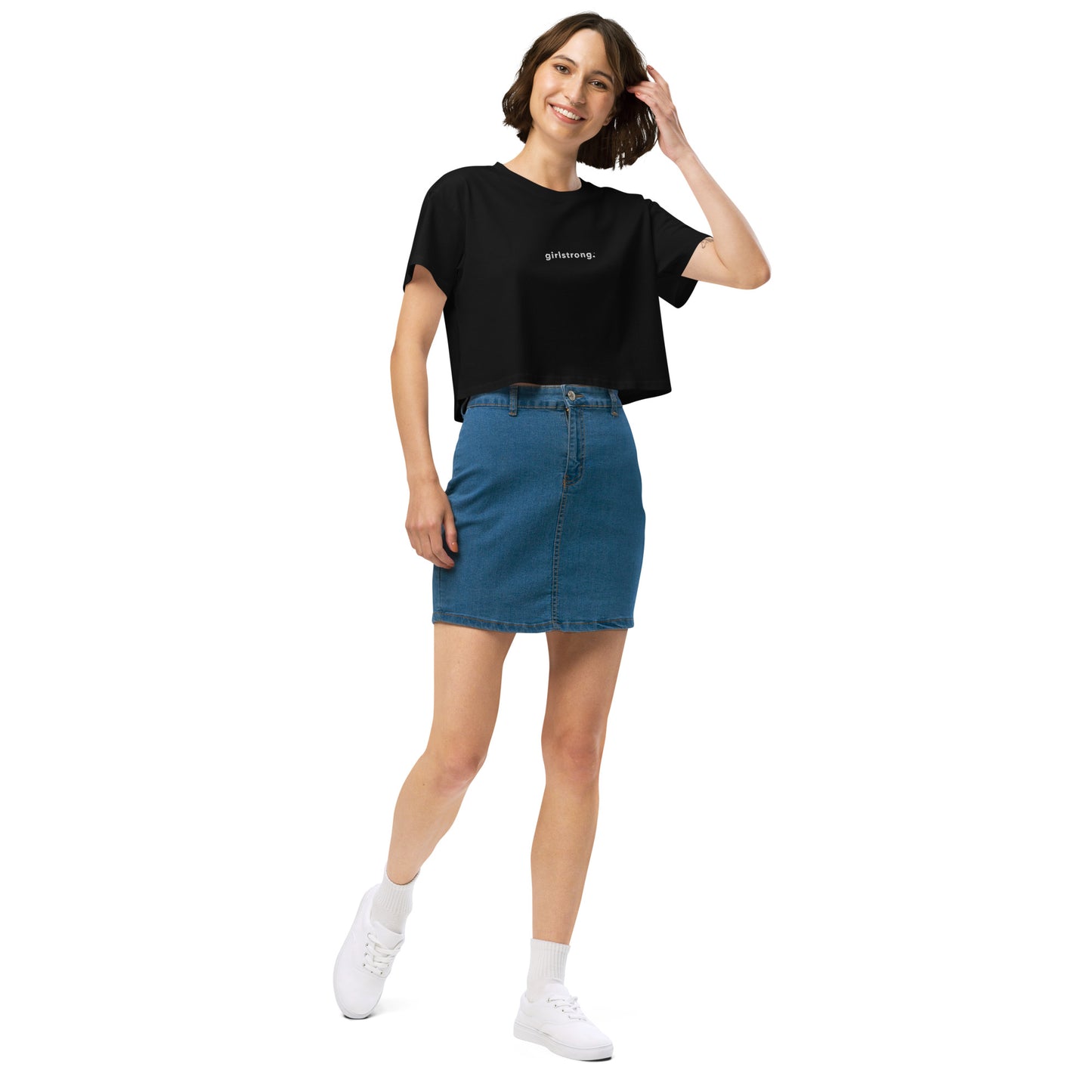 THE ESSENTIAL RELAXED FIT CROP TEE AVAILABLE IN 8 COLORS XS-XL