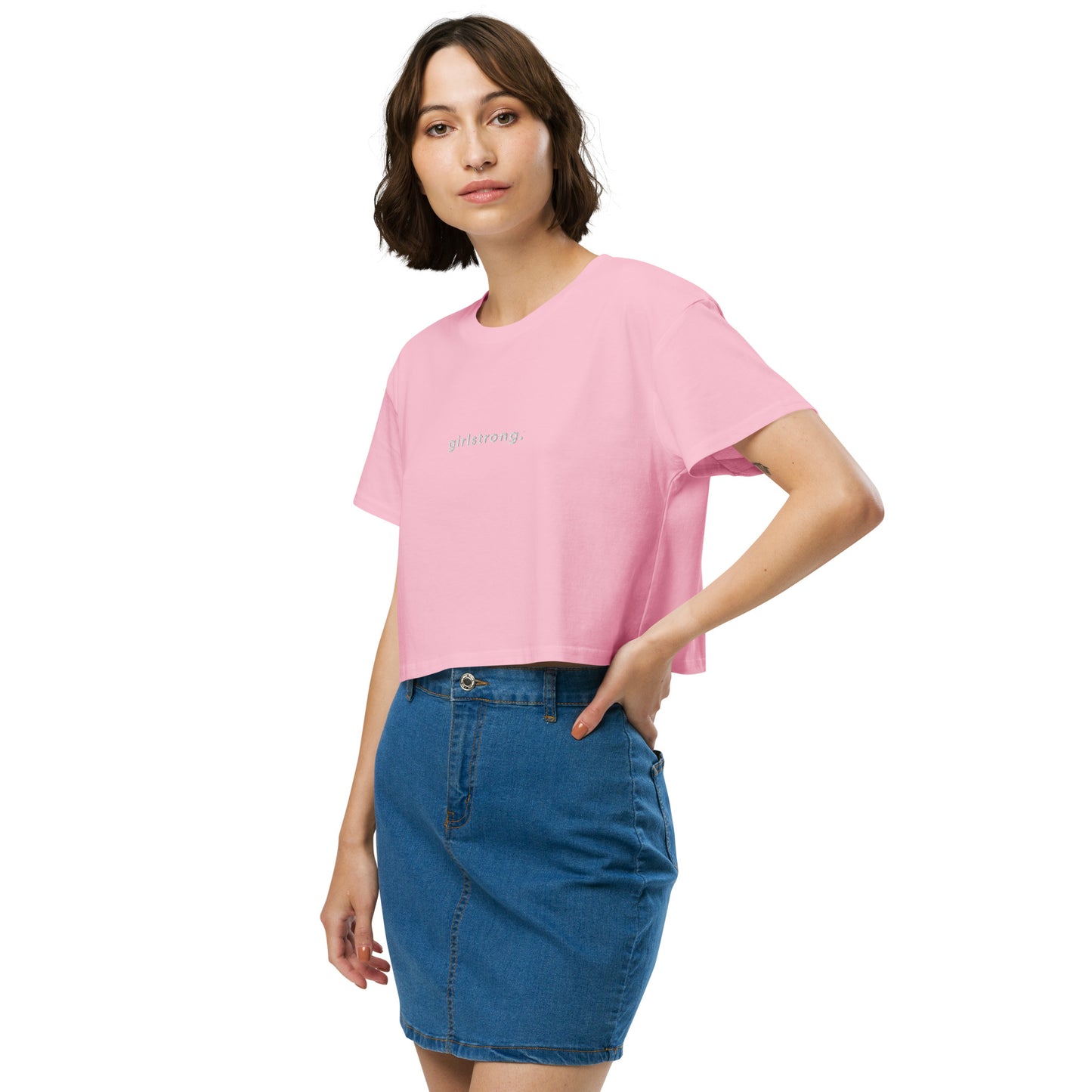 THE ESSENTIAL RELAXED FIT CROP TEE AVAILABLE IN 8 COLORS XS-XL