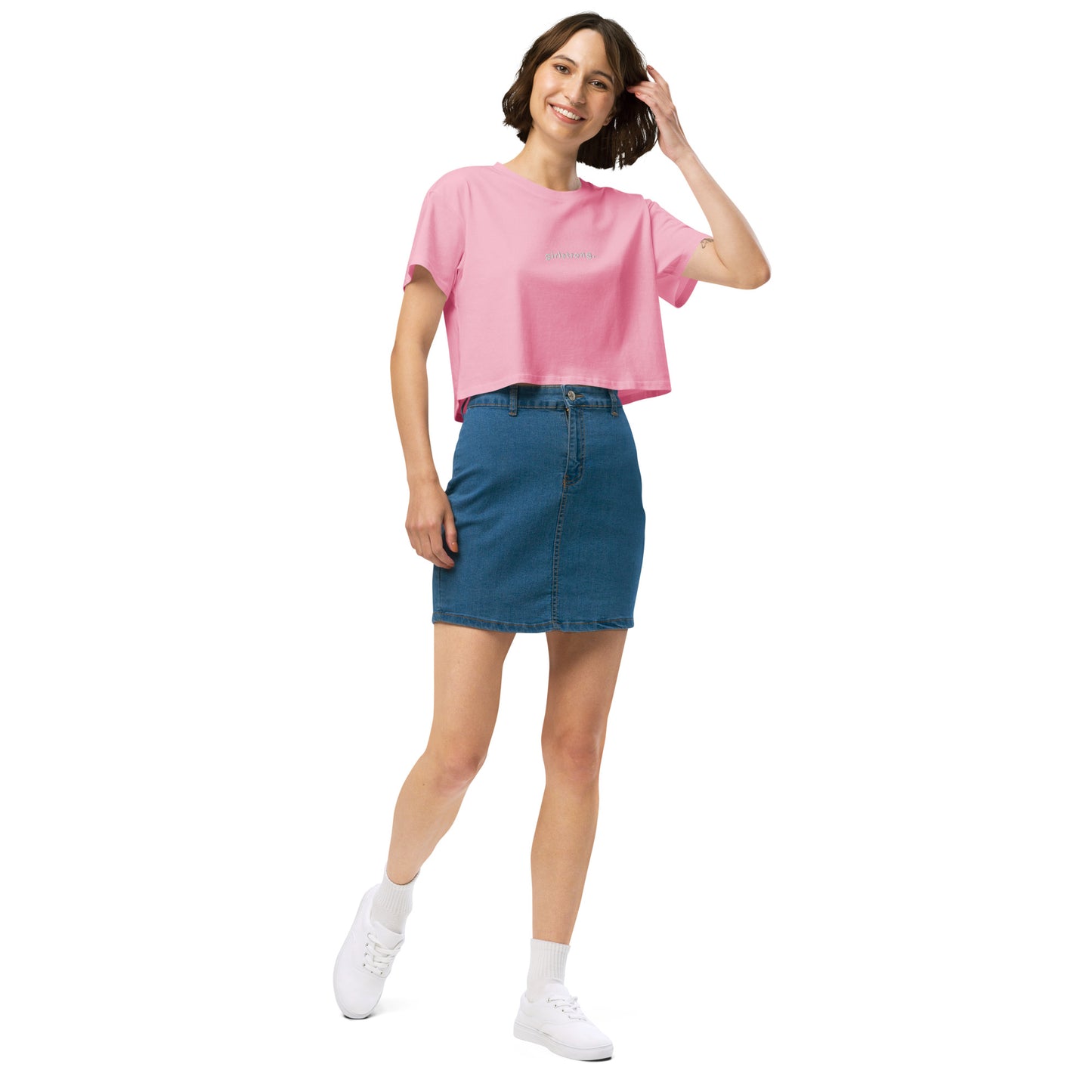 THE ESSENTIAL RELAXED FIT CROP TEE AVAILABLE IN 8 COLORS XS-XL