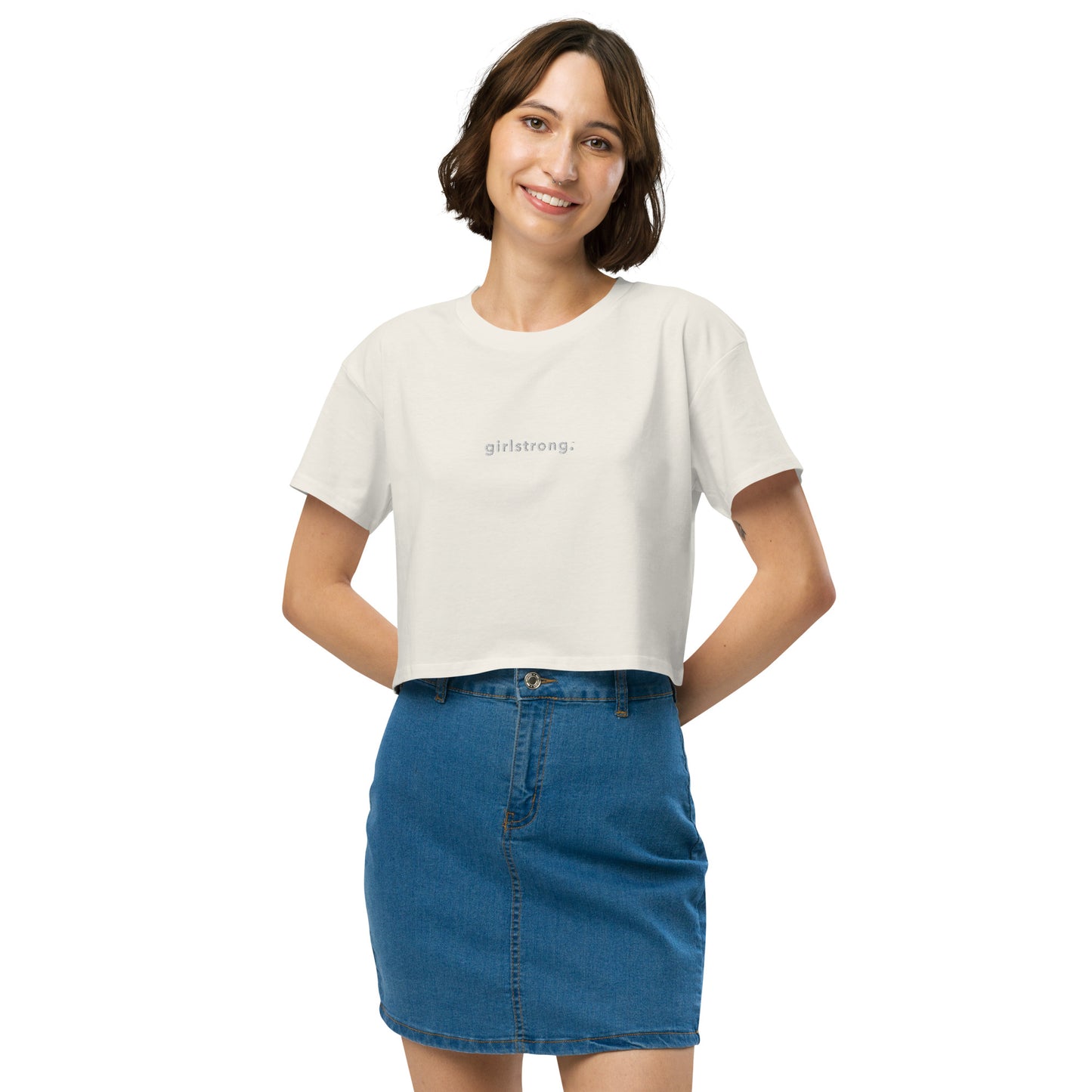 THE ESSENTIAL RELAXED FIT CROP TEE AVAILABLE IN 8 COLORS XS-XL