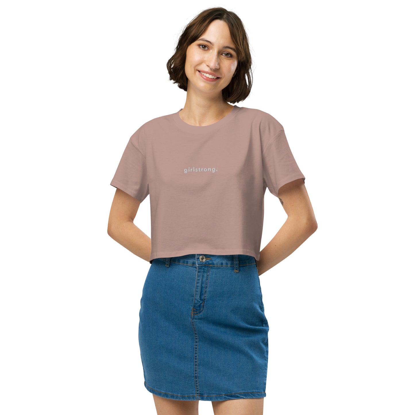 THE ESSENTIAL RELAXED FIT CROP TEE AVAILABLE IN 8 COLORS XS-XL