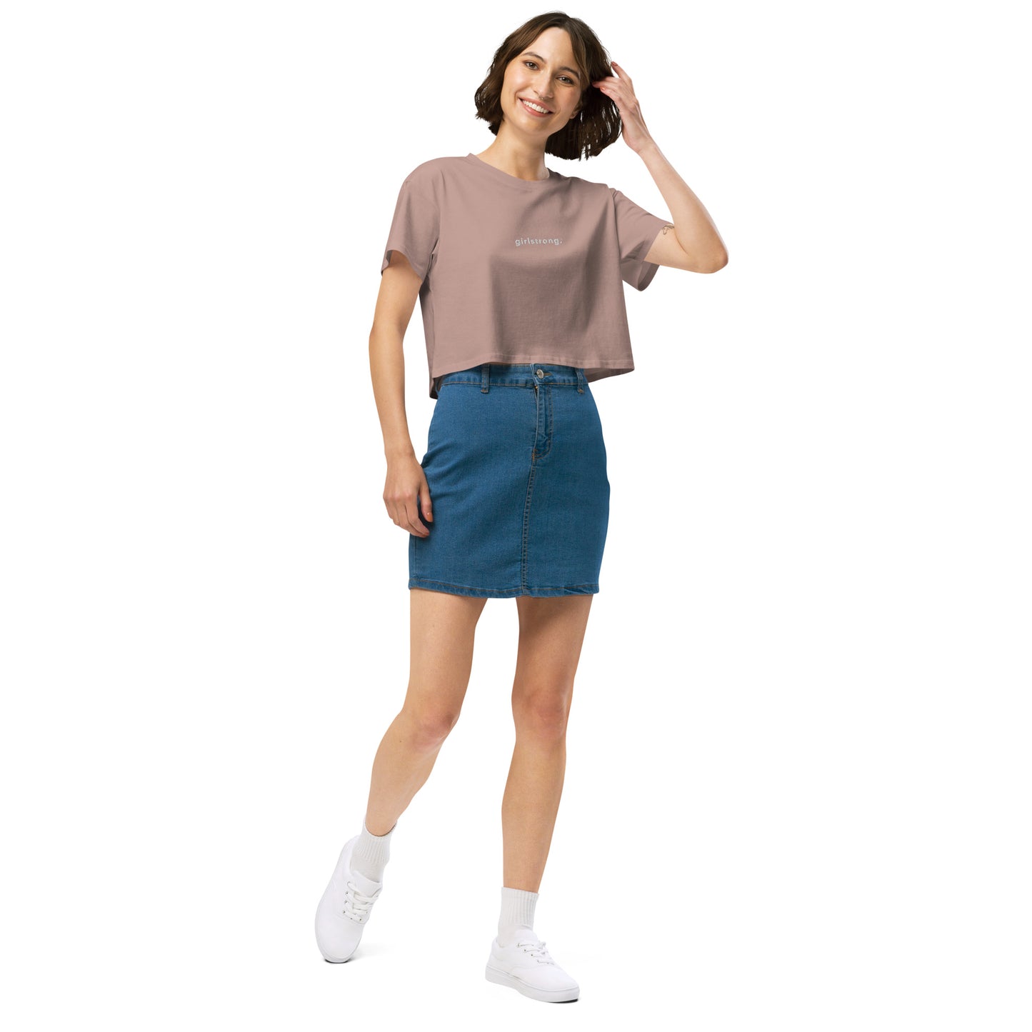 THE ESSENTIAL RELAXED FIT CROP TEE AVAILABLE IN 8 COLORS XS-XL