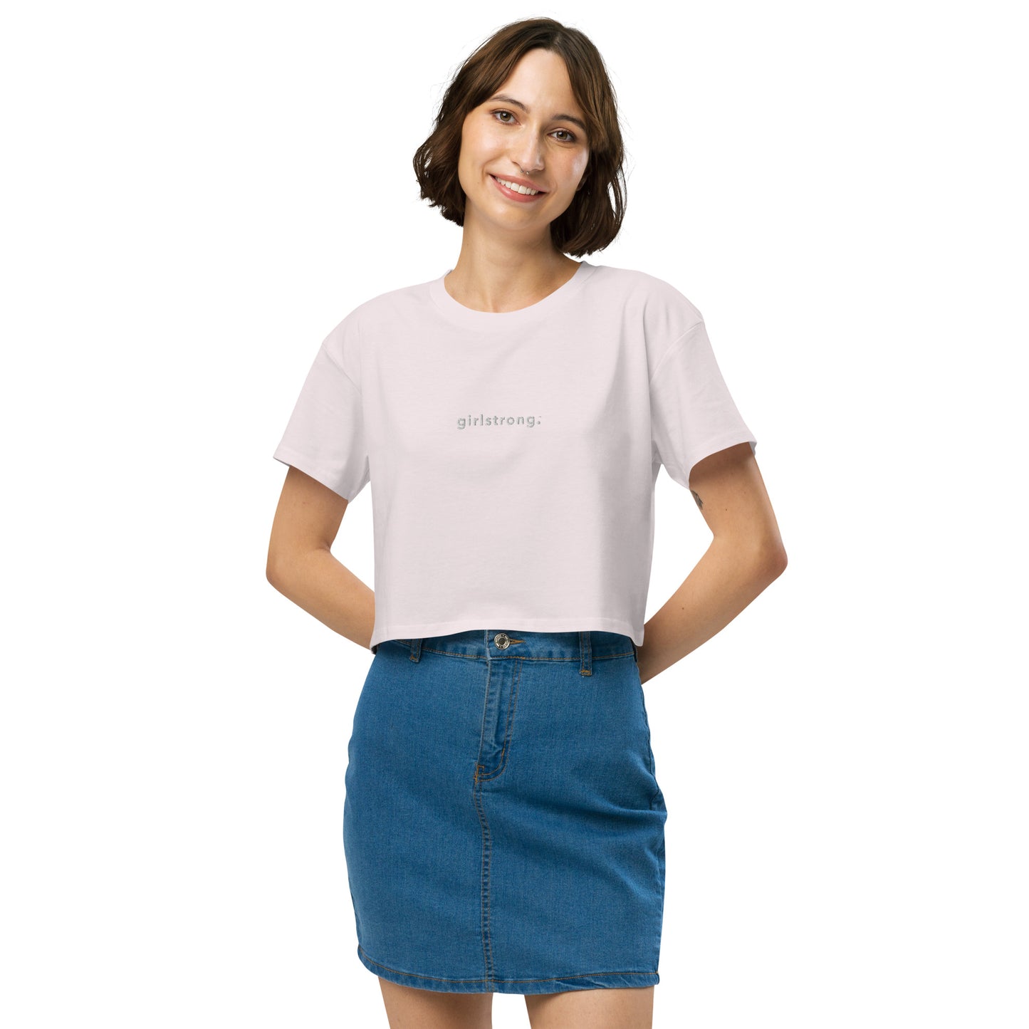 THE ESSENTIAL RELAXED FIT CROP TEE AVAILABLE IN 8 COLORS XS-XL