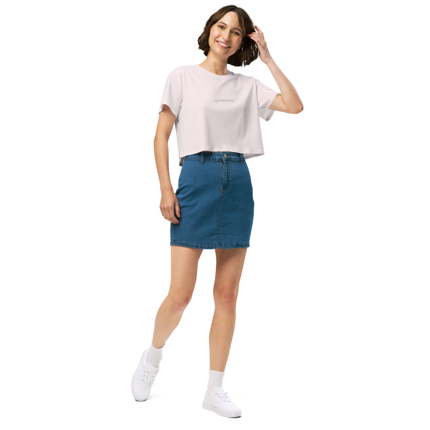 THE ESSENTIAL RELAXED FIT CROP TEE AVAILABLE IN 8 COLORS XS-XL