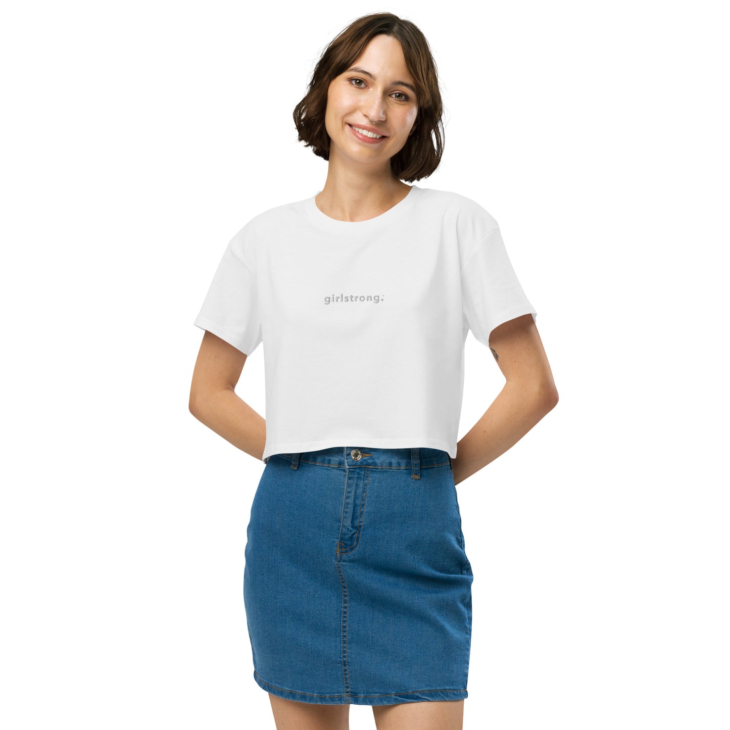 THE ESSENTIAL RELAXED FIT CROP TEE AVAILABLE IN 8 COLORS XS-XL