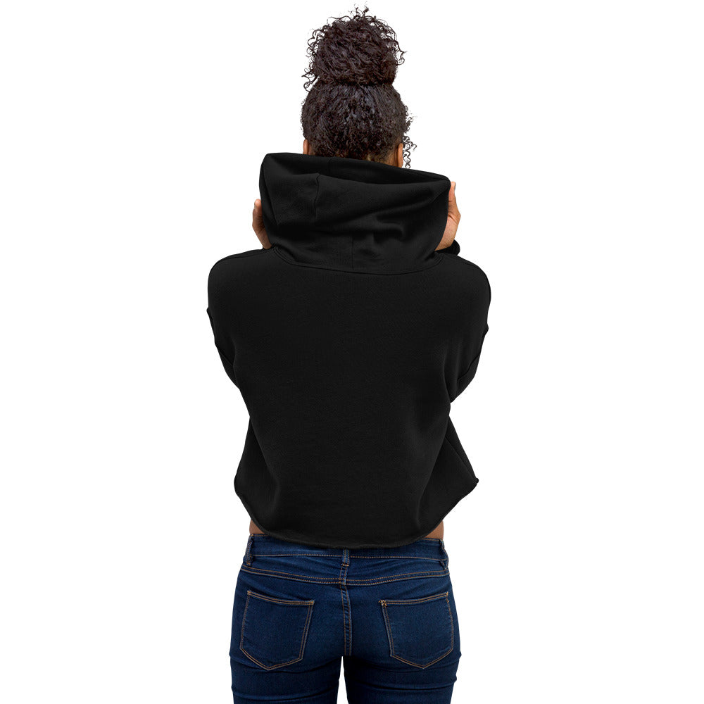 EVERYDAY GIRLSTRONG FLEECE CROPPED HOODIE - GIRLSTRONG BLACK