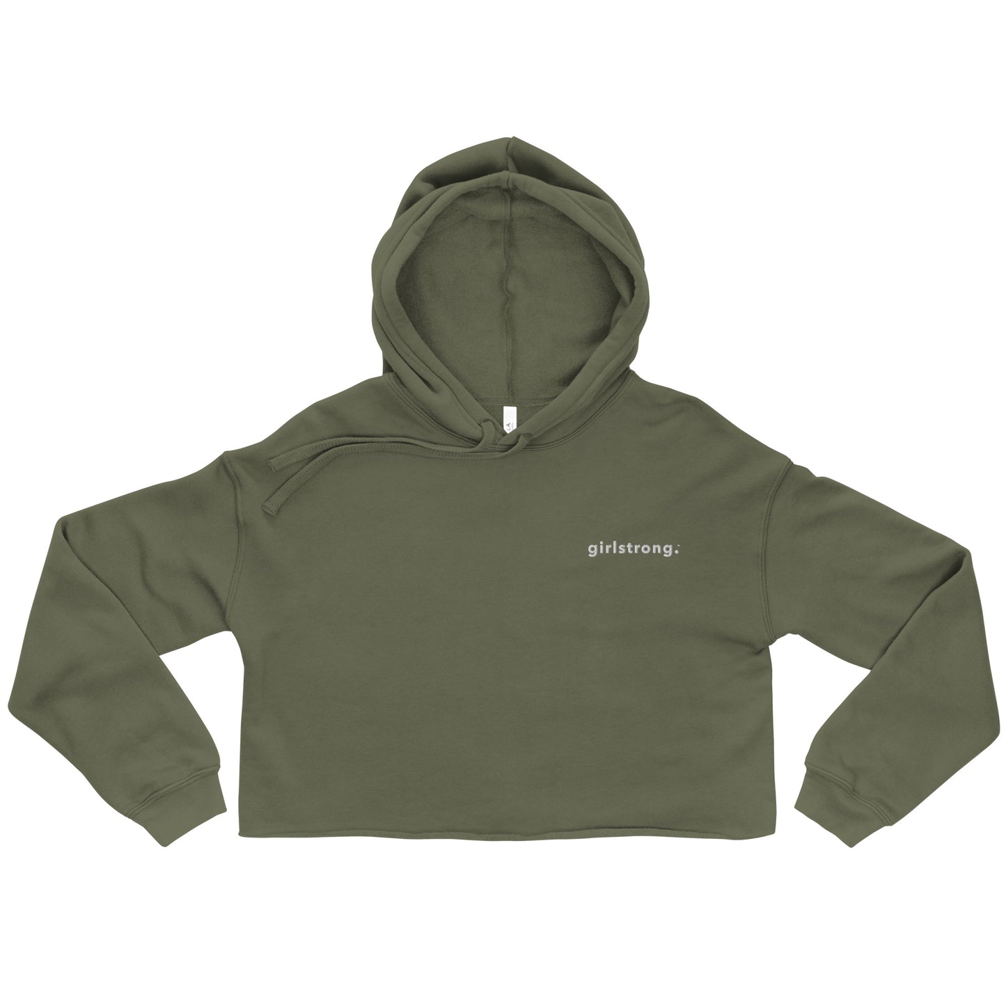 EVERYDAY GIRLSTRONG FLEECE CROPPED HOODIE - GIRLSTRONG BLACK