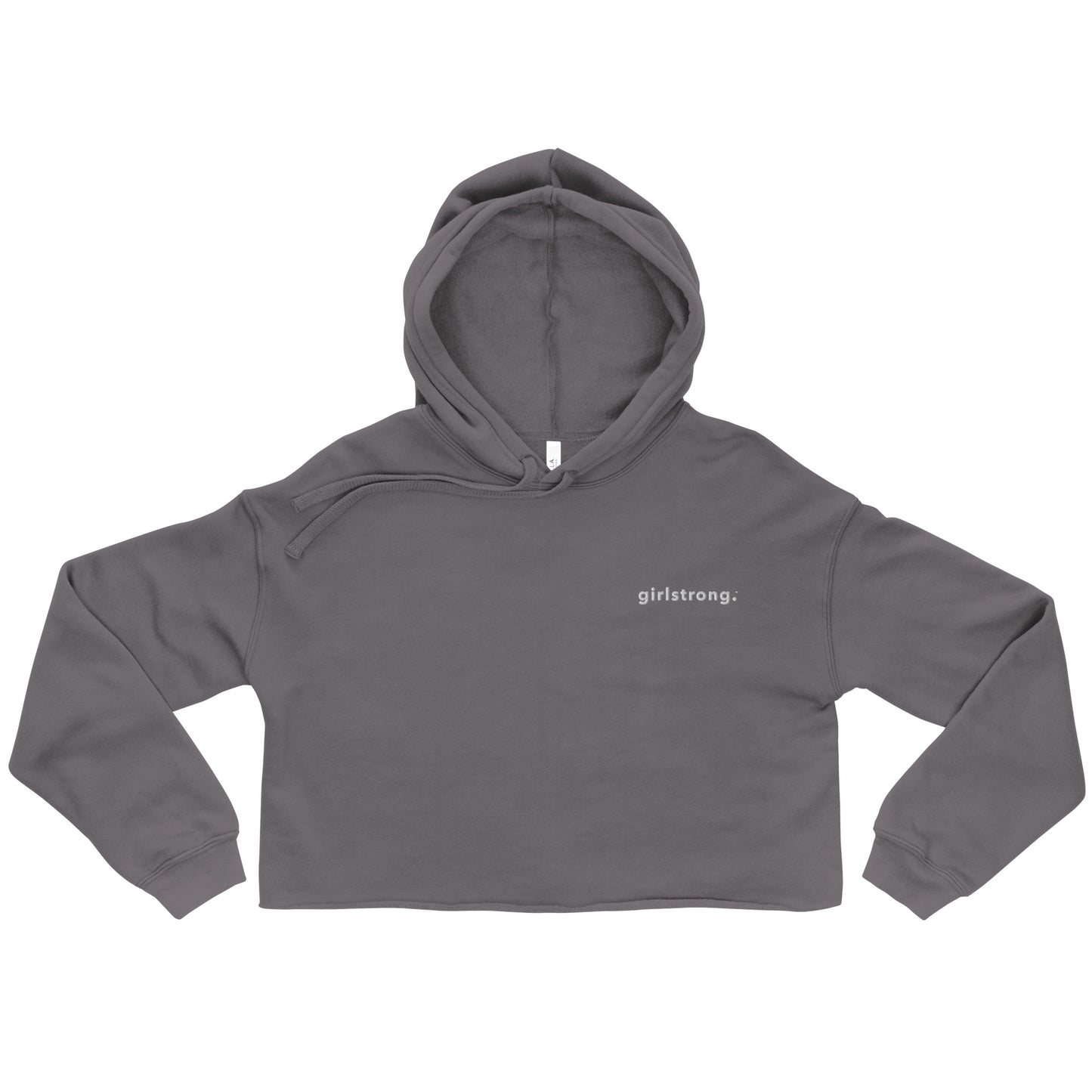 EVERYDAY GIRLSTRONG FLEECE CROPPED HOODIE - GIRLSTRONG BLACK
