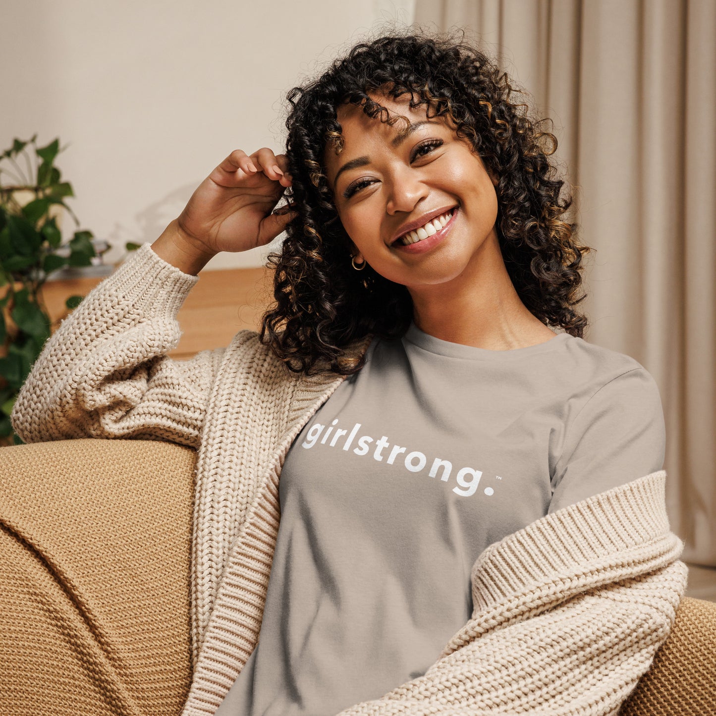 PERFECT FEMME FIT RELAXED TEE HEATHER STONE