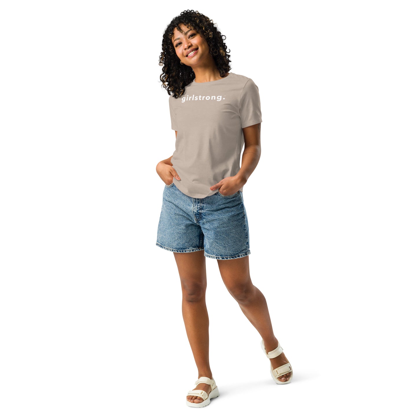 PERFECT FEMME FIT RELAXED TEE HEATHER STONE