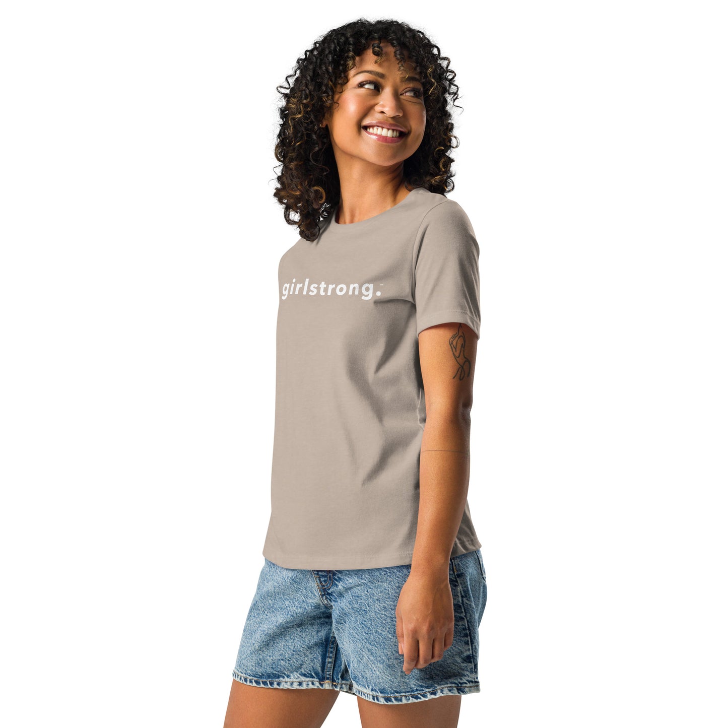 PERFECT FEMME FIT RELAXED TEE HEATHER STONE