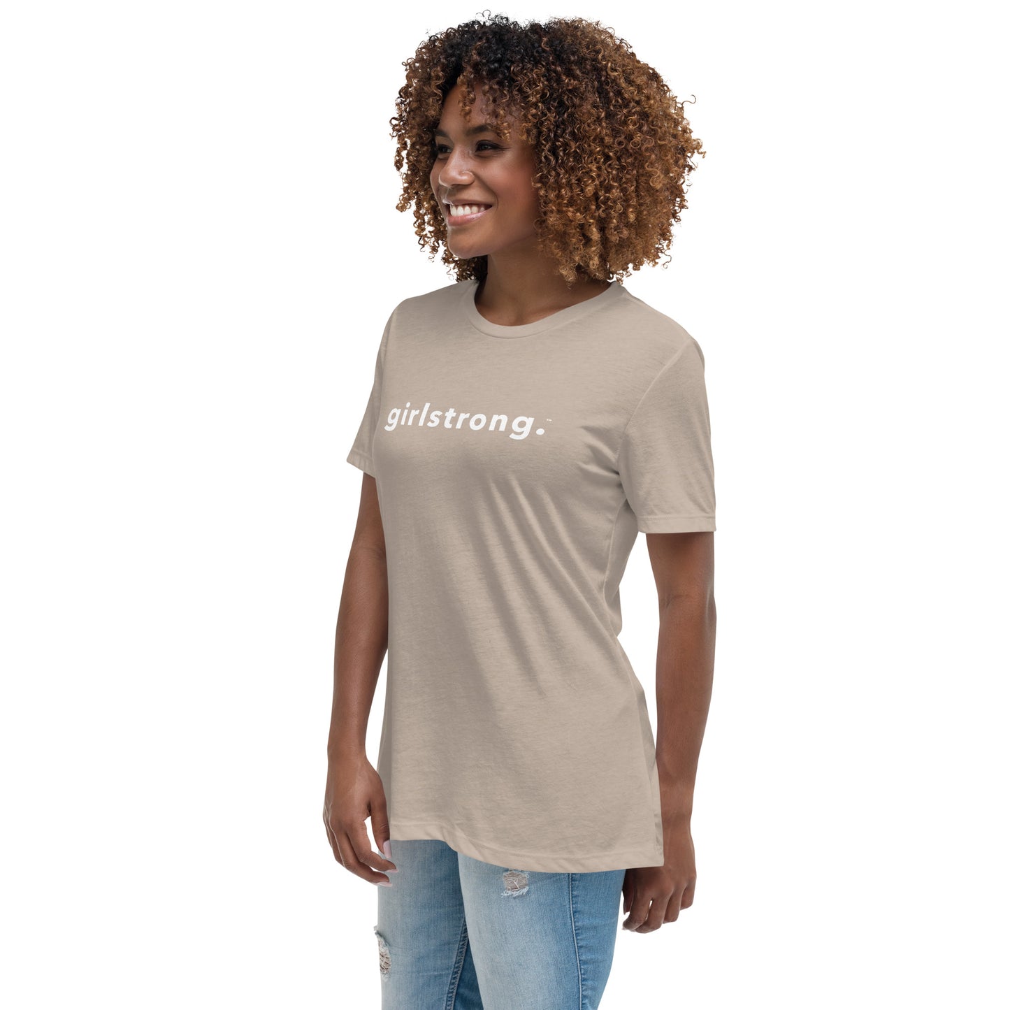 PERFECT FEMME FIT RELAXED TEE HEATHER STONE