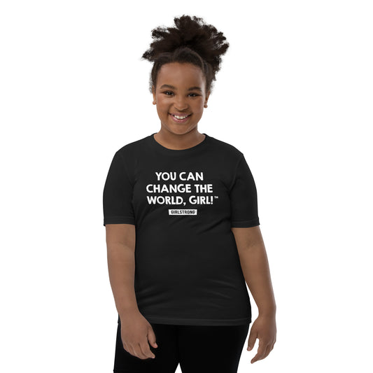 PRINCESS EMPOWERMENT TEE - YOU CAN CHANGE THE WORLD, GIRL! BLACK