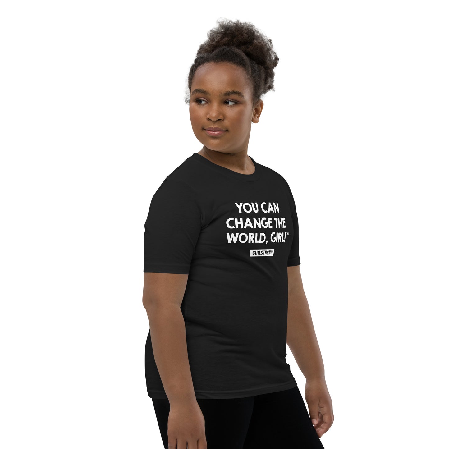PRINCESS EMPOWERMENT TEE - YOU CAN CHANGE THE WORLD, GIRL! BLACK