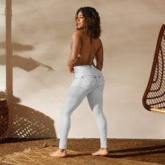 Elevated Essentials, The Perfect High Waistband Faded White Jeans Legging