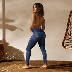 Elevated Essentials, The Perfect High Waistband Faded Blue Jeans Legging