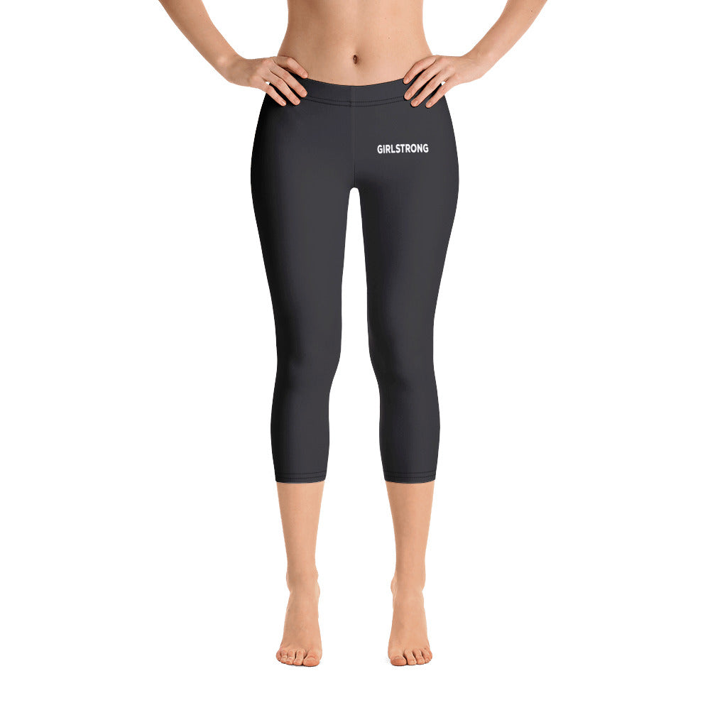Sporty workout capri pants for women-girlstronginc.com