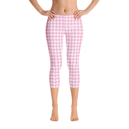 Sporty houndstooth print capri for women -girlstronginc.com