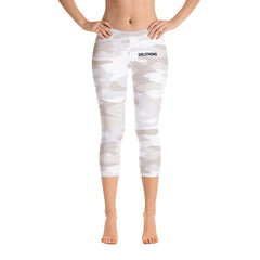 Trendy sporty camo print capri for women-girlstronginc.com