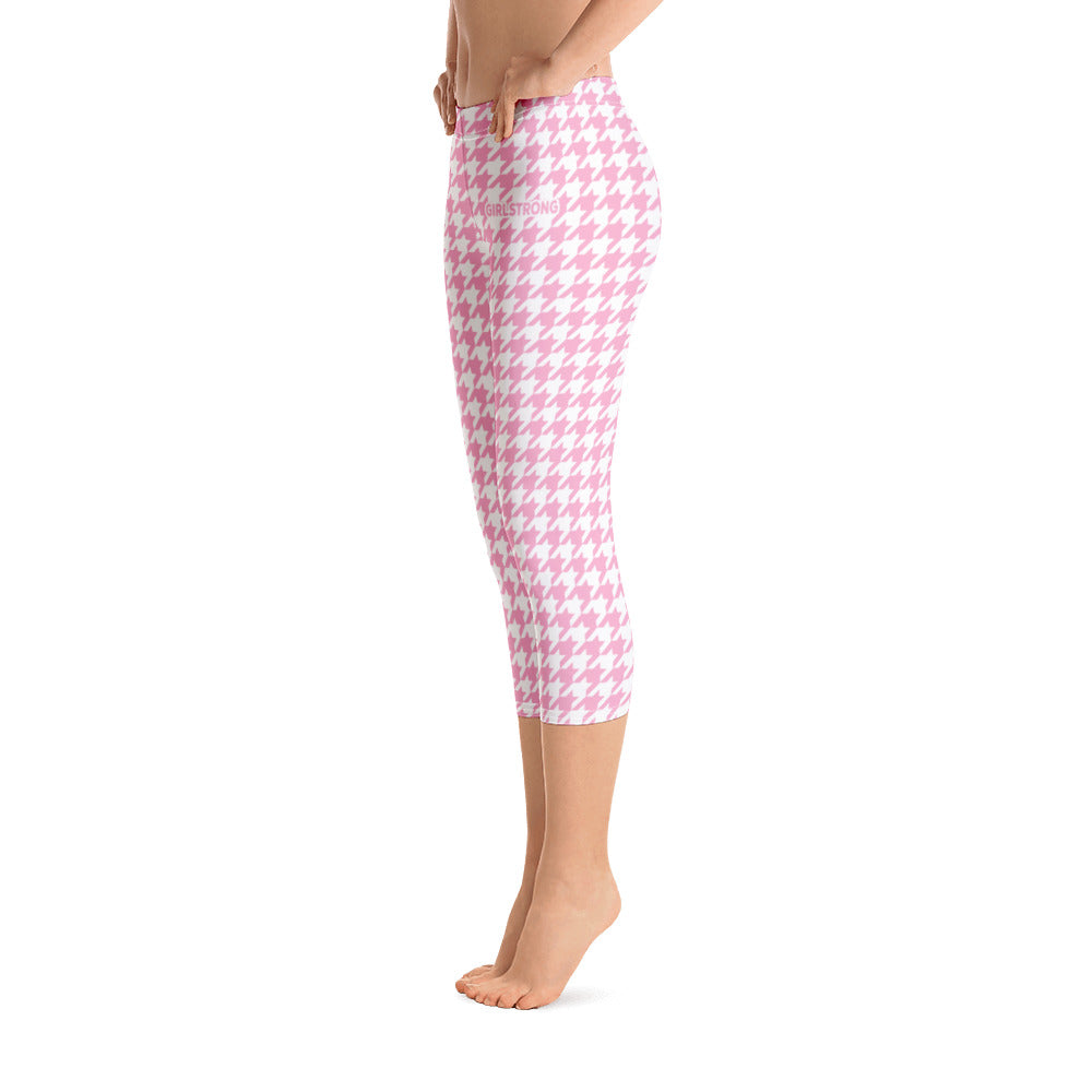 ELEVATED ESSENTIALS, THE PERFECT CAPRI PINK WHITE HOUNDSTOOTH