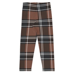 ELEVATED ESSENTIALS, THE PERFECT KID'S LEGGING VINTAGE PLAID CHOCOLATE AND BLACK
