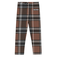 ELEVATED ESSENTIALS, THE PERFECT KID'S LEGGING VINTAGE PLAID CHOCOLATE AND BLACK