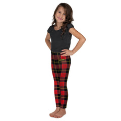 ELEVATED ESSENTIALS, THE PERFECT KID'S LEGGING VINTAGE PLAID RED AND BLACK