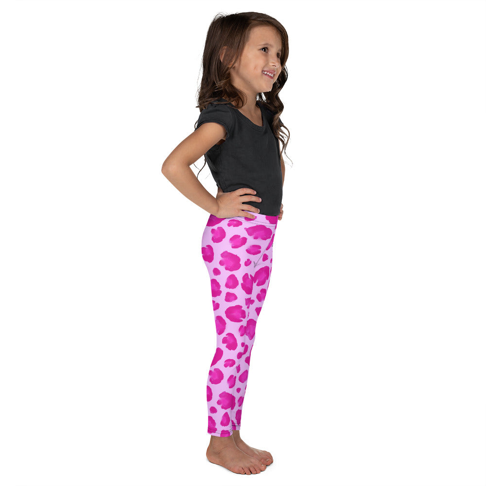 Fun kids leggings in pink leopard animal print- –  GIRLSTRONG INC