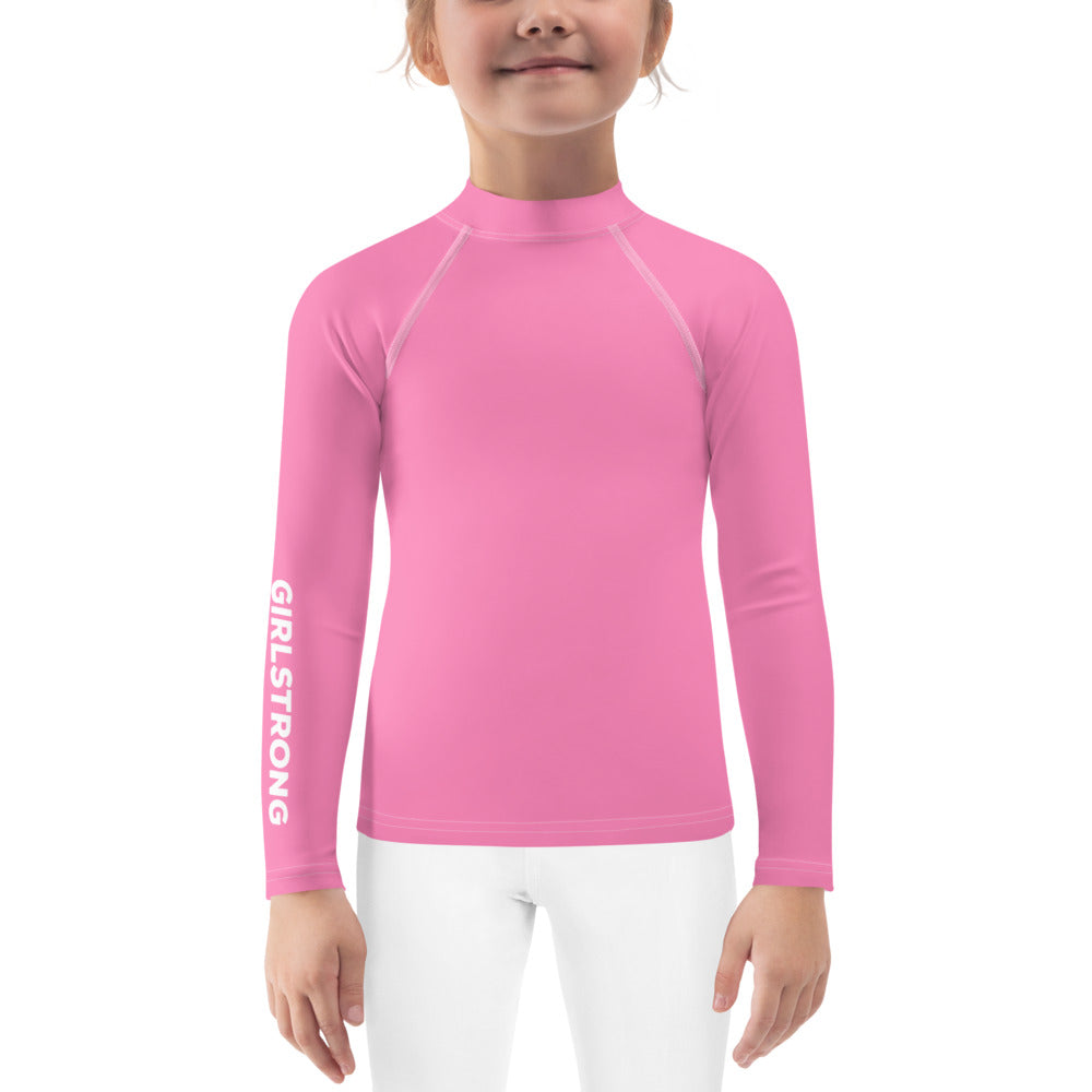Neon Pink Rash Guard Waterside UPF kid's pink rash guard- girlstronginc.com – GIRLSTRONG INC