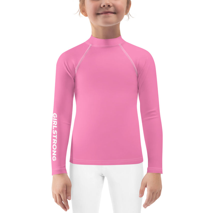 Waterside UPF Long Sleeves Kid's Rash Guard For Girls -girlstronginc.com